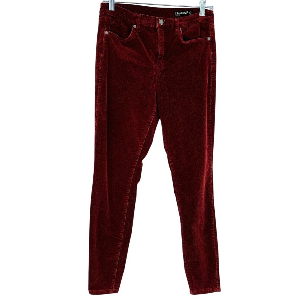 BlankNYC The Bond Corduroy Pants Womens 29 Rust Red Skinny Fall Stretch Preppy